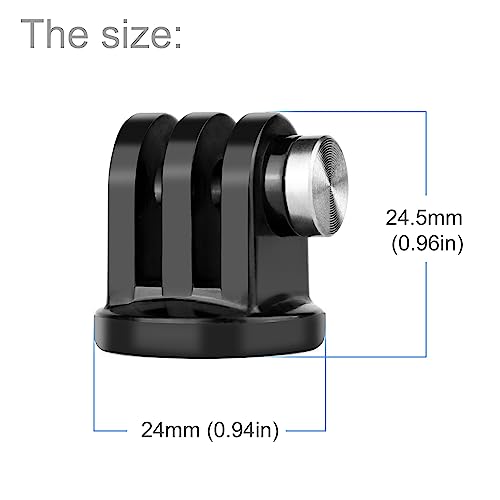 GEPULY 6PCS Mini Tripod Mount Adapter, Anti-Rust 316 Stainless Steel, 1/4-20 Thumbscrew for GoPro 13/12/11/10/9, DJI OSMO AKASO Insta360 Action Camera Tripod Selfie Stick Monopod DSLR