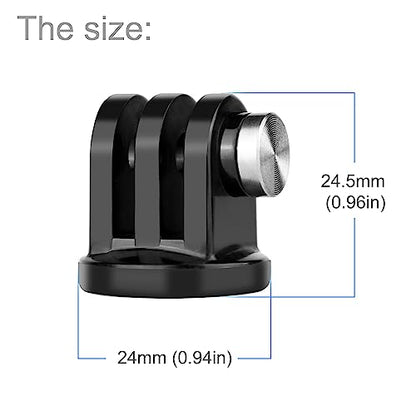 GEPULY 6PCS Mini Tripod Mount Adapter, Anti-Rust 316 Stainless Steel, 1/4-20 Thumbscrew for GoPro 13/12/11/10/9, DJI OSMO AKASO Insta360 Action Camera Tripod Selfie Stick Monopod DSLR