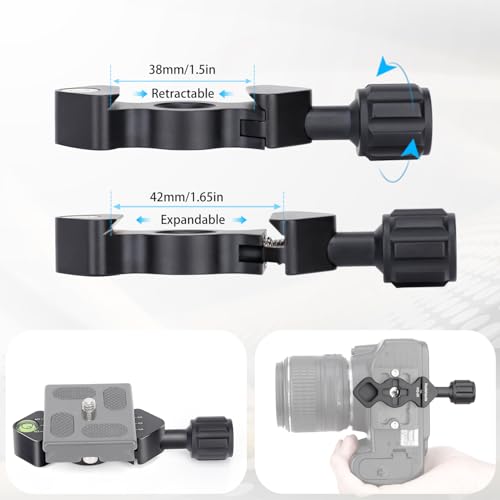 koolehaoda Aluminum Quick Release Plate & Clamp, Arca Swiss Standard | QR Plate Clamp for Tripod Ball Head Monopod L Bracket, Universal Fit, Lightweight Aluminum Alloy Camera Mount