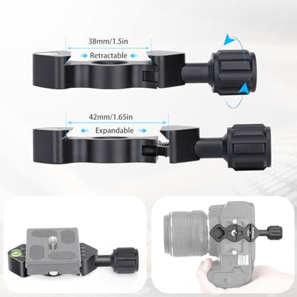 koolehaoda Aluminum Quick Release Plate & Clamp, Arca Swiss Standard | QR Plate Clamp for Tripod Ball Head Monopod L Bracket, Universal Fit, Lightweight Aluminum Alloy Camera Mount