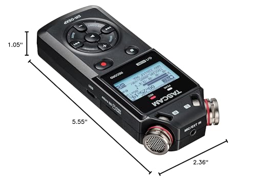 TASCAM DR-05XP 32-Bit Float Portable Handheld Field Recorder and USB-C Audio Interface — Digital Stereo Recording of Music, Sound, Voice, Audio for Video and Podcasting