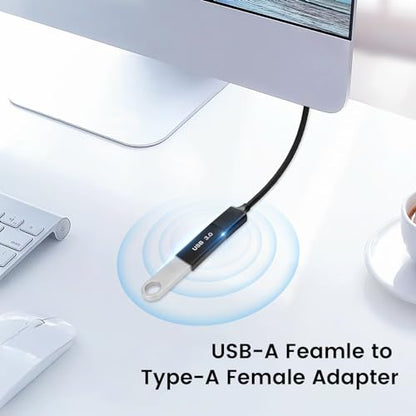 USB Female to Female Adapter (2 Pack), USB 3.0 to Type A Coupler for Connecting Two USBA Male Ends Converter Devices, Extender Connector, USB3.0 Expansion Adapters - style: 3.0Female-3.0Female