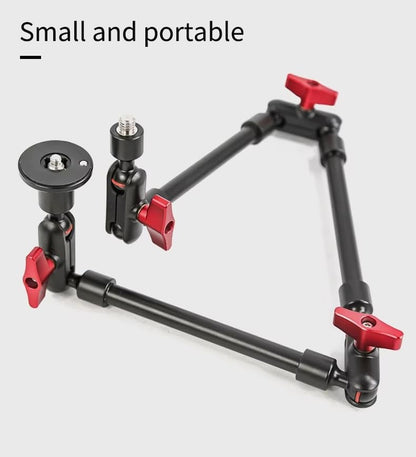 REFLEX CAMERA Adjustable Magic Arm - 80cm - with Universal Phone Holder – Flexible Aluminum Alloy Camera Mount Clamp for Tripod, Overhead Rig, Vlogging, Live Streaming, Photography, Video Recording