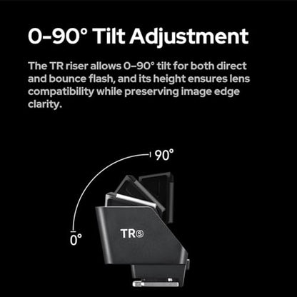 Godox TR-S TTL Hot Shoe Riser for Sony Camera, Hot Shoe Extender for Godox iT30Pro-S iT20-S iT22-S iM30 iM20 iM22 Mini Flash, 0-90° Tilt Adjustment, Raises 30mm Height, Reduce Lens Shadow - size: TR-S