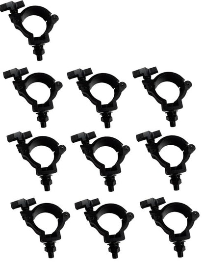 10 Pack Black Truss Clamps,Aluminum Alloy DJ Light Clamp,Fits O.D. 2 Inch Truss for Stage Lighting Projector Par Lights