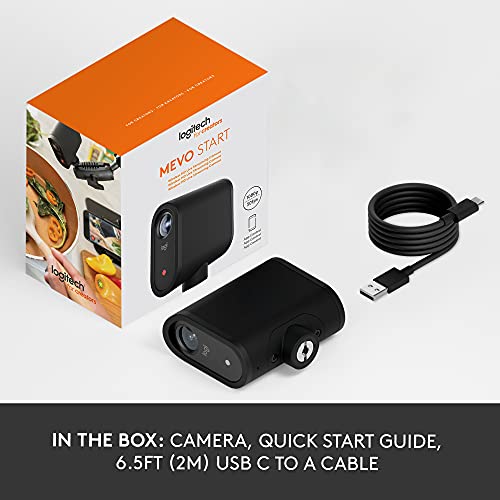 Logitech for Creators Mevo Start, Wireless Live Streaming Camera, 1080p HD Video Quality, Intelligent App Control, Stream via LTE or Wi-Fi - Black - style: 1 Pack