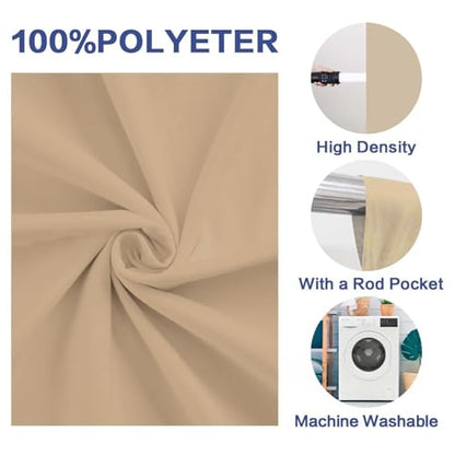 Photo Backdrop Beige Fabric Professional Photography Solution 6x9ft Seamless Design Eliminate Wrinkles Baby Shower Pregnant Women Shooting Scene Background - color: Beige, size: 6x9ft