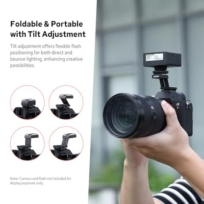 Godox FS-R Single Contact Folding Hot Shoe Riser, HotShoe Extender Mount Adapter Compatible with iM30, iM20, iM22 for Flexible Flash Positioning