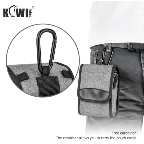 KIWIFOTOS Compact Camera Case Travel Pouch for Lumix ZS99 Sony RX100 VI ZV-1 II ZV-1F Ricoh GR IV III Canon SX740 G7XIII GR IIIx TG-6 TG-5 Kodak H35N FZ45 FZ55 Camera Bag - color: Digital Camera Case Gray