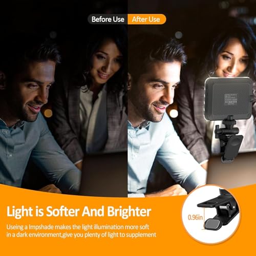 XINBAOHONG Rechargeable Selfie Light, Clip Fill Light for Phone Laptop Tablet Portable Light for Video Conference Live Streaming Zoom Call Makeup Picture (White) - color: White