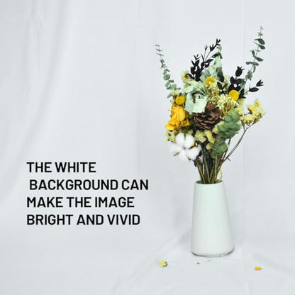 White Backdrop Background 10 X 10 FT Large Photography Backdrop Photo Photoshoot Background Screen for Photography Photo Booth Backdrops Parties Curtain - color: White, size: 10*10