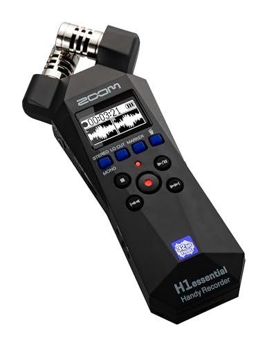 Zoom H1 Essential Handheld Recorder for Musicians, Podcasters & Filmmakers with Stereo Microphones, 32-Bit Float, USB Microphone Mode | 32-Bit Float Wav, USB-C Mic Mode, SD Card Recording, USB or 2×aa Power - style: H1e Only
