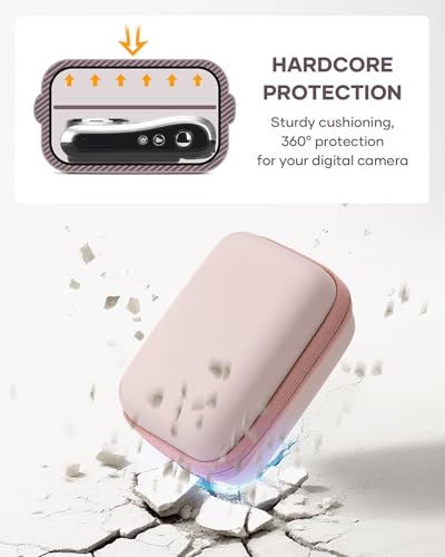 KODAK PIXPRO FZ45 Case Kit – Shockproof Hard Case + Silicone Cover, Battery/SD Storage, Anti-Scratch Dustproof Slim, Pink - color: Pink