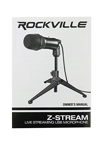 Rockville Z-Stream USB Computer Microphone Podcast Mic+Audio Technica Boom Arm