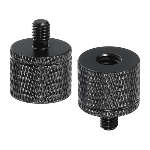 PATIKIL Tripod Screw Adapter 1/4" Female to M5 Male, 2 Pcs Tripod Nut Connectors Camera Mount Screw Camera Double Head Converter for Microphone Holder Magic Arms Accessories, 20 mm - size: 1/4" Female to M5 Male,20 mm