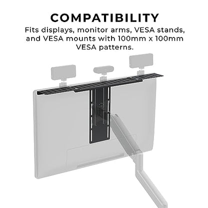 HumanCentric DSLR Monitor Mount Extra Large, Desk Camera Mounting, Light Webcam, Microphone Shelf for Monitor VESA Arm, Replace Clamp Tripods, 100x100mm Patterns, Aluminum, Hardware Included - size: X-Large Shelf
