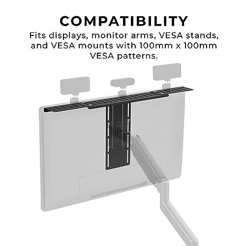 HumanCentric DSLR Monitor Mount Extra Large, Desk Camera Mounting, Light Webcam, Microphone Shelf for Monitor VESA Arm, Replace Clamp Tripods, 100x100mm Patterns, Aluminum, Hardware Included - size: X-Large Shelf