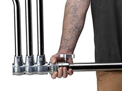 Kupo 40" C-Stand Turtle Base Professional Grip Stand with Detachable Base, Two Riser/Three Section Design, Heavy-Duty Steel Construction, Silver (KS704312) - color: Silver, style: 40" Turtle Base