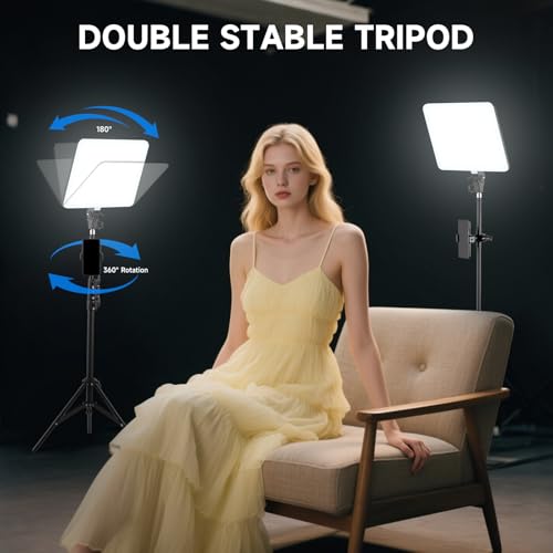 2-Pack LED Video Light Kit, 14 Inch 2700K-6500K Studio Lights with 70.8" Tripod Stand, Photography Lighting Kit with Phone Holder, 50W Stream Light for Video Recording, Photography, YouTube, TikTok