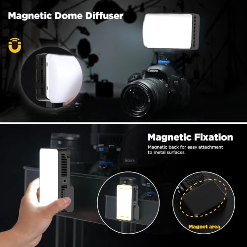 Amaran Ace 25c Pocket RGBWW LED Light, Boost Mode Up to 32W, Full-Color Mini Video Light (2,300-10,000K), 1,171 Lux@1m at 5,600K, 4500mAh Battery with PD Fast Charging for Mobile Creators (Charcoal) - color: Charcoal