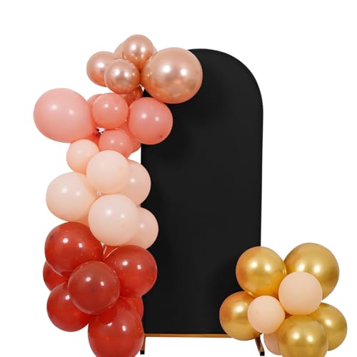 Peomeise 5FT Wedding Arch Cover，Black Arch Backdrop Cover Stretchy Spandex Backdrop Stand Covers for Birthday Party Ceremony Banquet Decor(60" L x 31.2" W) - color: Black, size: 5FT