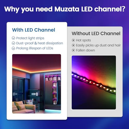 Muzata 20Pack 3.3FT/1M V Shape LED Channel Silver Aluminum LED Strip Diffuser Channel with Milky White Cover Frosted Corner Lighting Easy Installation V1SW WW 1M - size: 20Pack