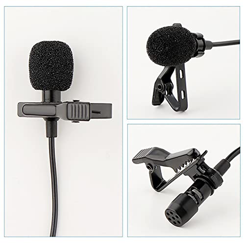 ZJchao Lavalier Microphone with Noise Reduction for Clear Streaming and Live Recording, Compact ClipOn Design for Wide Compatibility