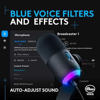 Logitech G Yeti GX Dynamic RGB Gaming Microphone with LIGHTSYNC, USB Mic for Streaming, Supercardioid, USB Plug and Play for PC/Mac - Black - color: Black