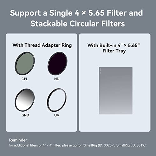 SmallRig Mini Matte Box Lite with Carbon Fiber Top Flag, Compatible with 67mm/ 72mm/ 77mm/ 82mm Lenses for DSLR and Mirrorless Camera - size: Mini Matte Box Lite