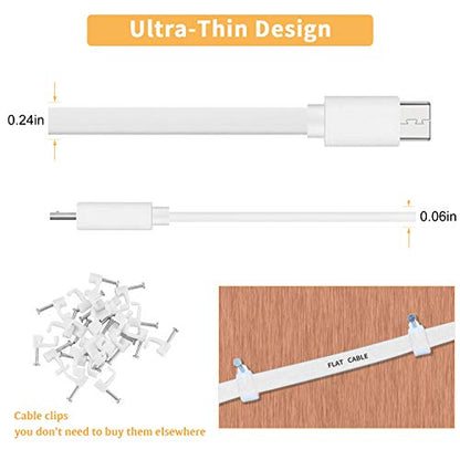 3 Pack 10FT Power Extension Cable Compatible with Wyze Cam, Eufy, Kasa, Nest, Blink - USB to Micro USB Durable Charging and Data Sync Cord for Security Camera