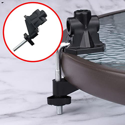 CHENJIN Metal Desk Lamp Mount Stand Swing Arm Drafting Light Clamp Holder Bracket Clip, Black