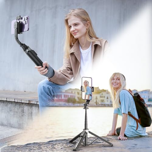 51" Selfie Stick Tripod, Extendable Cell Phone Stand with Remote, Aluminum Alloy Smartphone Travel Tripod Phone Stand for iPhone 15/14/13/12 Pro Max, Samsung, Huawei, GoPro - color: Black, size: 51in-Aluminum Pole