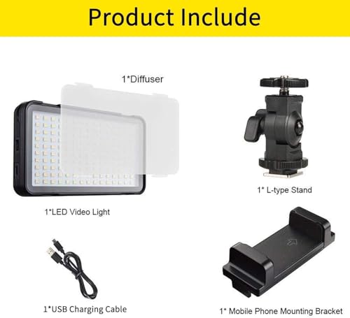 Godox LEDM150 LED Video Light, Camera Light for Pictures Video Recording with 150 LED Beads, CRI 95+ 5600K Photo Light for Outdoor Photography Live Streaming Zoom Calls