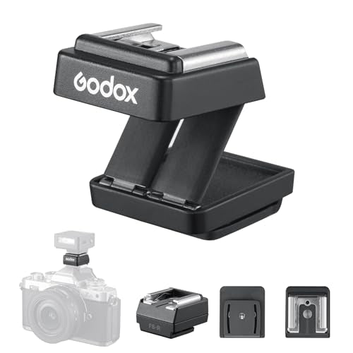 Godox FS-R Single Contact Folding Hot Shoe Riser, Extender for Godox IM30 IM20 IM22 Mini Flash, Raises Flash 30mm Height to Reduce Lens Shadow, Flexible Flash Positioning