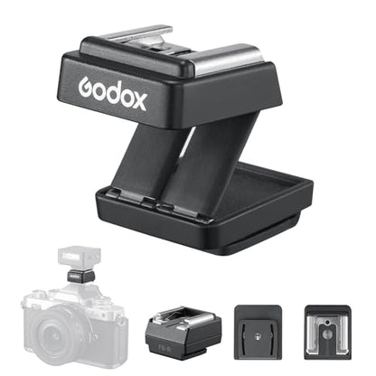 Godox FS-R Single Contact Folding Hot Shoe Riser, Extender for Godox IM30 IM20 IM22 Mini Flash, Raises Flash 30mm Height to Reduce Lens Shadow, Flexible Flash Positioning