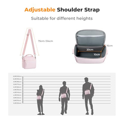 K&F CONCEPT Camera Sling Bag Small Crossbody Camera Case DSLR/SLR/Cute Compact Shoulder Photography Bags for Photographers - color: 02-pink