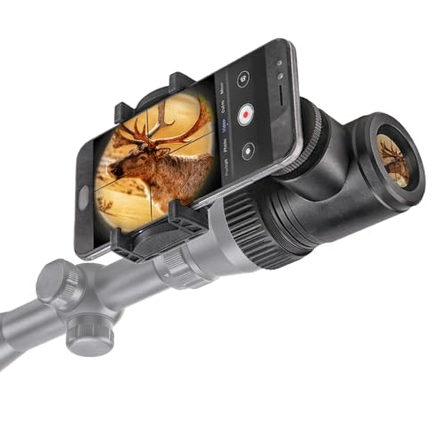 Rifle Scope Smartphone Adapter – Premium Aluminum Camera Mount with Quick Twist Lock & Dual View Angles – Ideal for Hunting, Bird Watching & Target Shooting - size: Smartphone - Scope Phone Mount