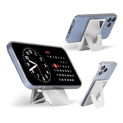 The Magnetic Wallet Stand and Card Holder, The Tripod for iPhone, with Multi - Angle Adjustable Feature, is Compact and Portable, has Strong Magnetic Attraction(Light Grey) - color: light grey