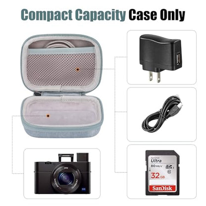 Cwatcun Carrying & Protective Case for Digital Camera, Small Camera Pouch for AbergBest 2.7" LCD Kodak Pixpro/Canon PowerShot ELPH 180/190 / DSCW830 Travel Cameras, Waterproof Shockproof Case，Grey - color: Grey