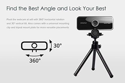 Creative Live! Cam Sync 1080p Full HD Wide-Angle USB Webcam with Dual Built-in Mic, Privacy Lens Cap, Universal Tripod Mount, High-res Video Calling, Recording, and Streaming Camera for PC or Mac - style: 1080p Full HD Wide-Angle