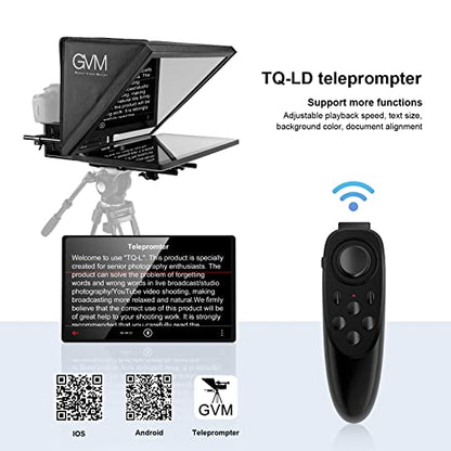 GVM Teleprompter Kit for Digital Cameras/camcorders Portable 18.5'' Teleprompter Kit with Remote Control & App,with 18.5" Android All-in-One Monitor and Carry Case - size: 19inch