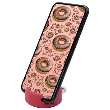 GoDonut Mini – Portable Keychain Cell Phone Stand & Holder – Desk Accessory Perfect for Travel, Office & Nightstand – Compatible with iPad mini and Smartphones - Red - color: Red