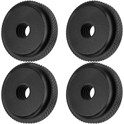 Camera Hot Shoe Mount Screw Adapter 1/4" to 1/4", BENACES 4-Pack Aluminum Alloy 1/4 Inch Nut Female Dual Thread Converter Connector for Heads, Tripods