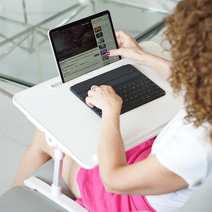 Limitless TotalDesk Portable Workstation and Lap Desk with Adjustable Height & Tilt (White) - color: White