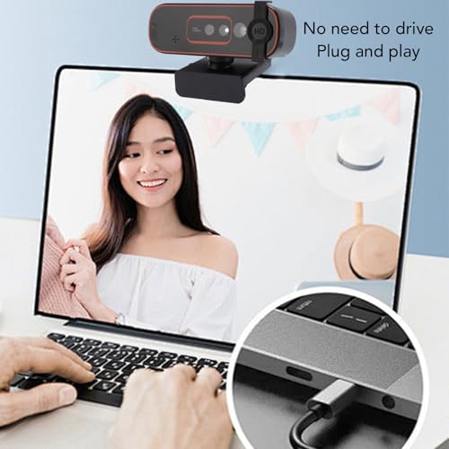 EBTOOLS Full HD 1080P Webcam, 30fps, Auto Focus Facial Recognition Hello, Noise Canceling Microphone, Privacy Cover, USB Plug Play, with Autofocus, for Laptop Desktop PC Zoom