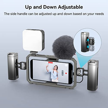 SmallRig Side Handle Grip for Smartphone Cage Video Rig, Remote Trigger Aluminum Phone Cage Handle with Wireless Remote Control Button - 3838 - size: 3838 (with wireless control)