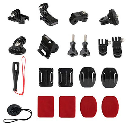 Universal Action Camera Accessory Kit for GoPro Hero 13 12 11 10 9 8 Go pro Max 2 Insta360 X5/X4/X3 DJI OSMO Action 6 5 Pro Pocket 4 3 360 Cam, Motorcycle Helmet Base Adhesive Tripod Adapter Mount