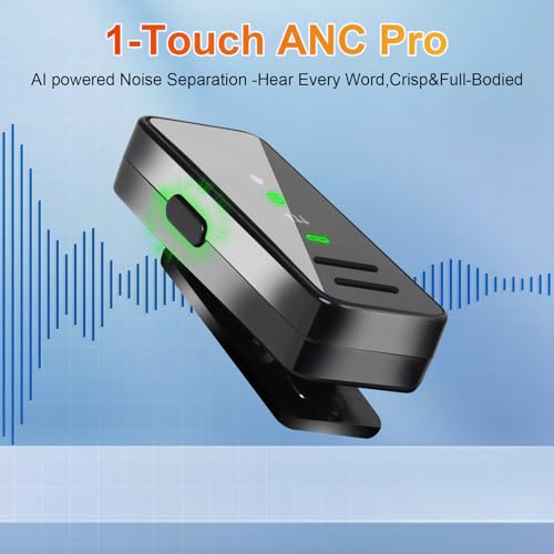 Wireless Lavalier Microphone for iPhone iPad Android - USB C Charging Case, Lapel Mic for Live Streaming, Video Recording, YouTube, Interviews, Meetings & Vlogging