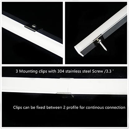 THMOOTHER 10-Pack 3.3FT 1Meter V Shape LED Strip Aluminum Channel Diffuser System, Extruded Alu Track Milky Cover with Corner Connector and Mounting Kit,Easy Cut and Installed Curved Lens Profile
