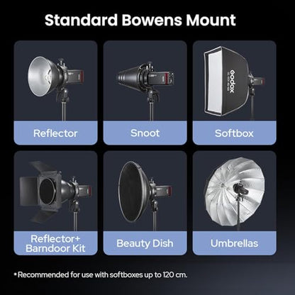 GODOX S3 Speedlite Bracket, 𝐆𝐨𝐝𝐨𝐱 𝐒𝟐 𝐔𝐩𝐠𝐫𝐚𝐝𝐞, Adjustment Angle±90°,Umbrella Hole, Bowens Mount Holder for Godox AD200Pro II AD300Pro II AD200Pro V1 V100 V1Pro AD300Pro AD100Pro etc.